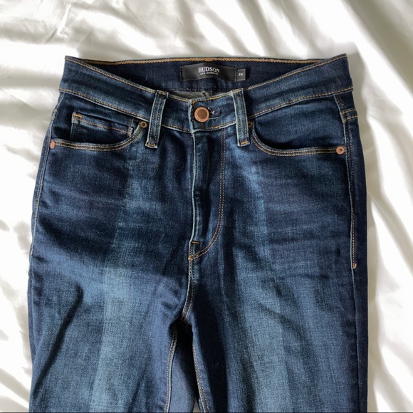 Hudson Barbara high rise step hem two tone jeans - Picture 4 of 7